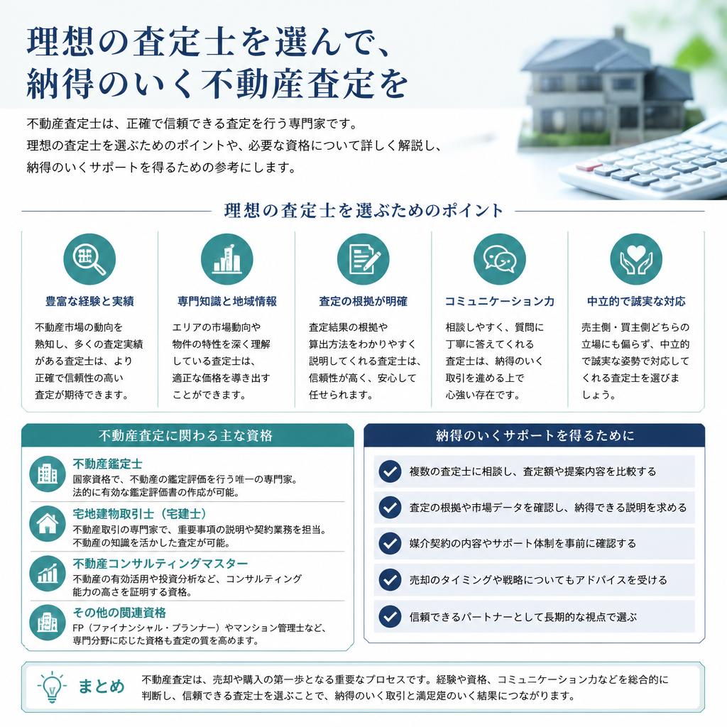 不動産査定士の役割と選び方